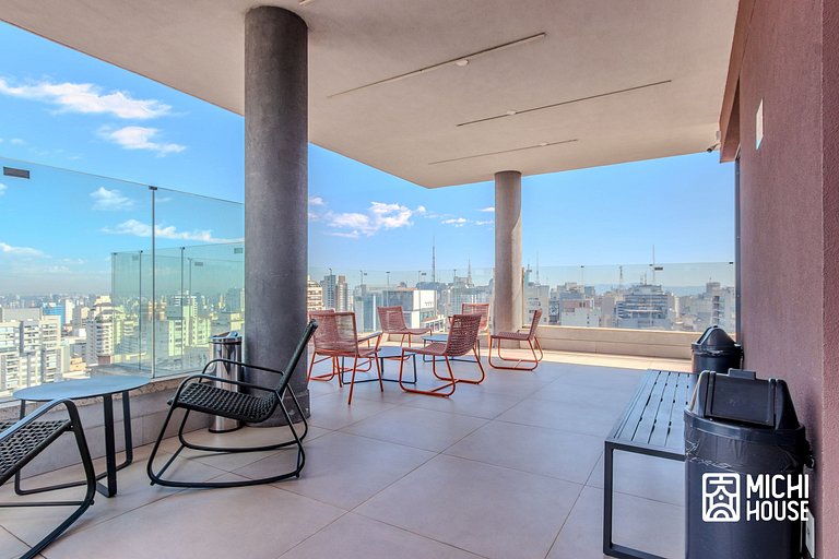 Studio a 2 min Metro Paraiso • Paulista • com Ar