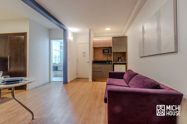 Moderno Flat Executivo • Alphaville • Ar • Wifi