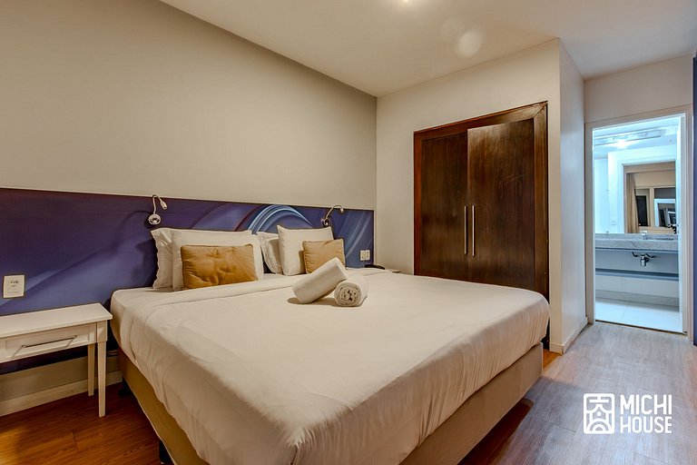 Moderno Flat Executivo • Alphaville • Ar • Wifi
